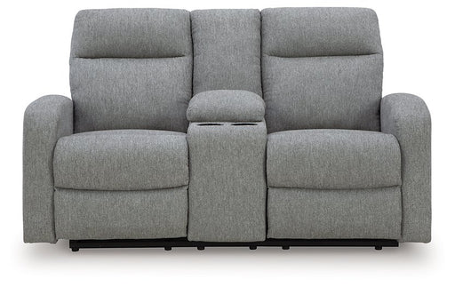 Gauntlet Reclining Loveseat with Console - Carl's Furniture (Garden City, KS)