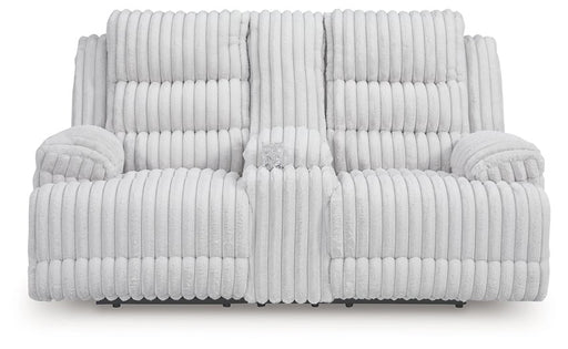 Rhines Falls Power Reclining Loveseat with Console - Carl's Furniture (Garden City, KS)
