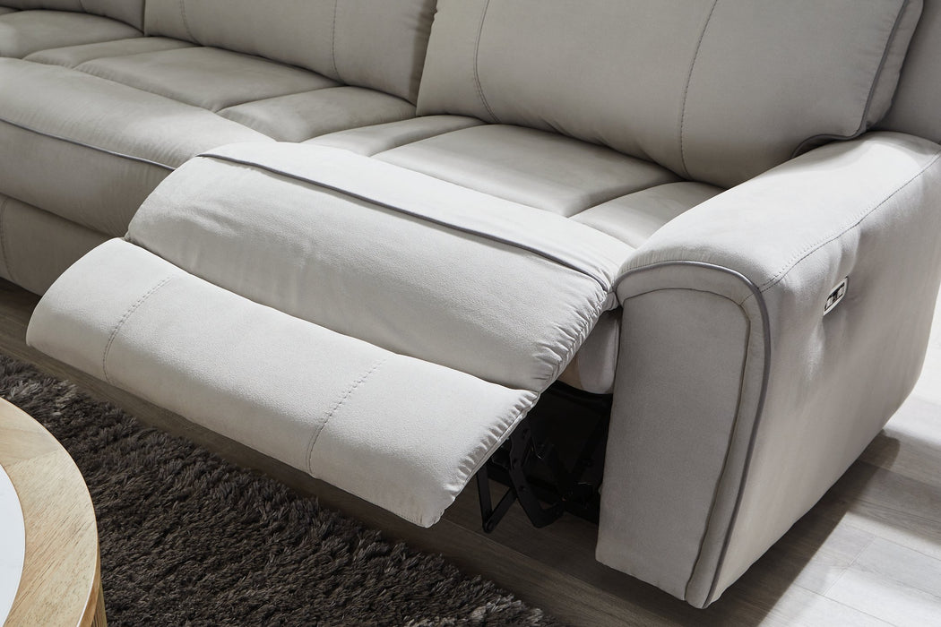 Social Pointe Reclining Sectional with Storage Console - Carl's Furniture (Garden City, KS)