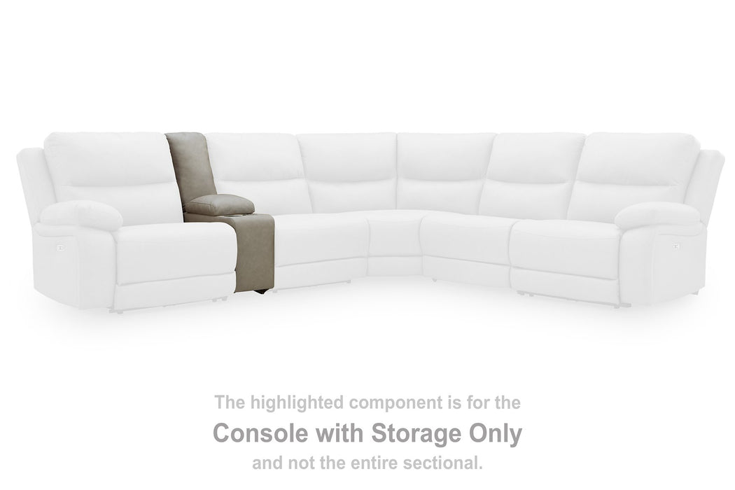 Narwhal Place Reclining Sectional with Storage Console - Carl's Furniture (Garden City, KS)