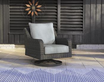 Elite Park Outdoor Swivel Lounge with Cushion - Carl's Furniture (Garden City, KS)