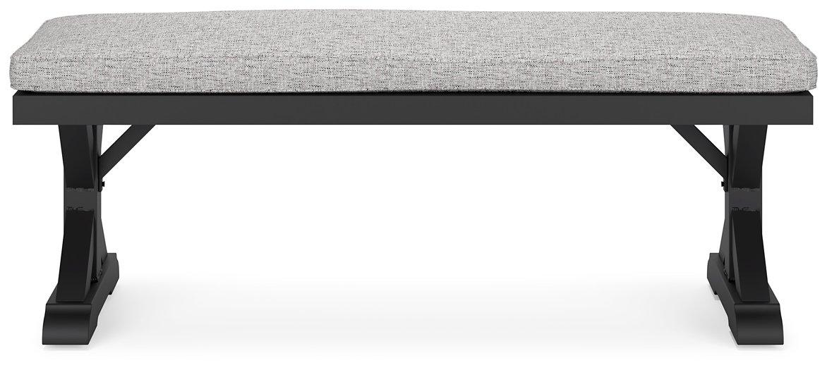 Beachcroft Outdoor Bench with Cushion - Carl's Furniture (Garden City, KS)