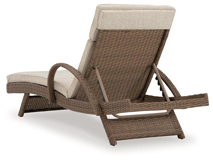 Beachcroft Outdoor Chaise Lounge with Cushion - Carl's Furniture (Garden City, KS)