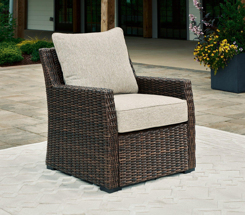 Brook Ranch Outdoor Lounge Chair with Cushion - Carl's Furniture (Garden City, KS)
