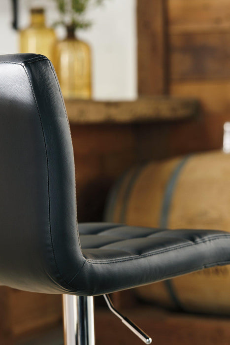 Bellatier Adjustable Height Bar Stool - Carl's Furniture (Garden City, KS)