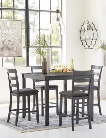 Bridson Counter Height Dining Table and Bar Stools (Set of 5) - Carl's Furniture (Garden City, KS)