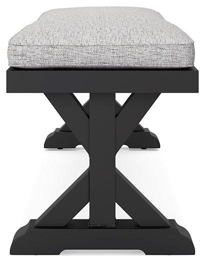 Beachcroft Outdoor Bench with Cushion - Carl's Furniture (Garden City, KS)