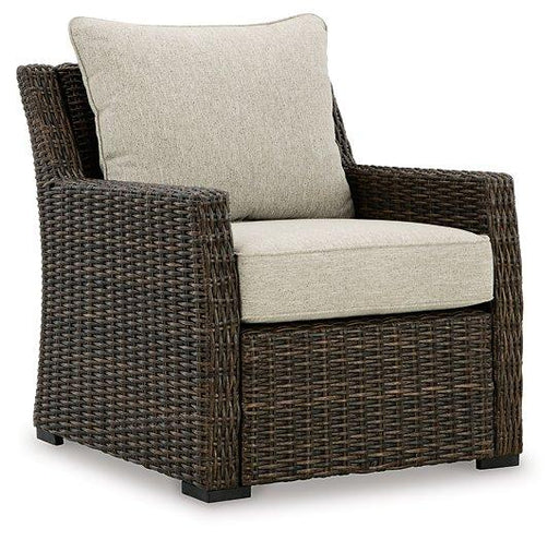 Brook Ranch Outdoor Lounge Chair with Cushion - Carl's Furniture (Garden City, KS)