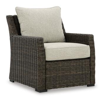 Brook Ranch Outdoor Lounge Chair with Cushion - Carl's Furniture (Garden City, KS)