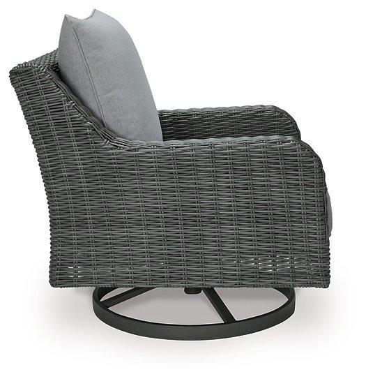 Elite Park Outdoor Swivel Lounge with Cushion - Carl's Furniture (Garden City, KS)