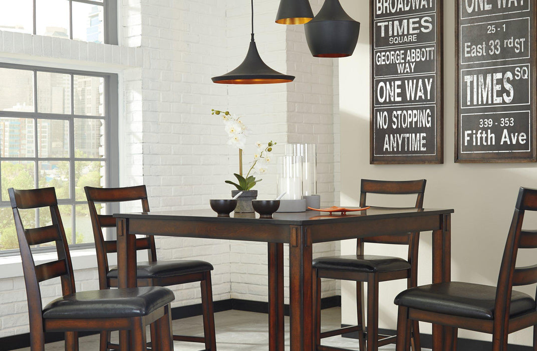 Coviar Counter Height Dining Table and Bar Stools (Set of 5) - Carl's Furniture (Garden City, KS)