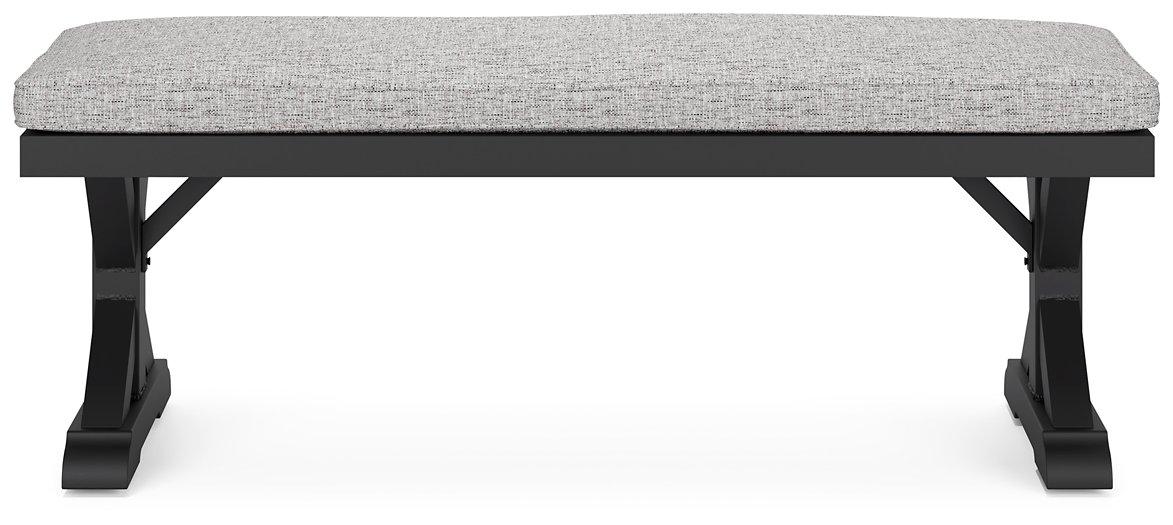 Beachcroft Outdoor Bench with Cushion - Carl's Furniture (Garden City, KS)