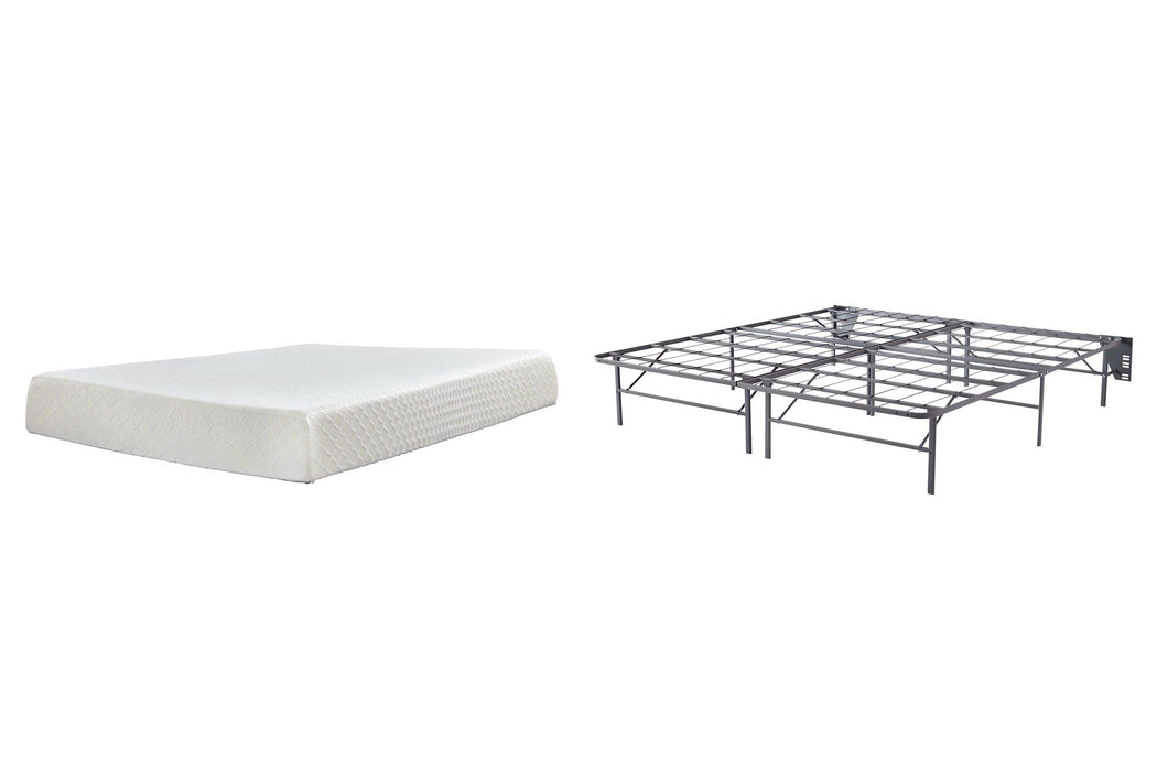 10 Inch Chime Memory Foam Mattress Set - Carl's Furniture (Garden City, KS)