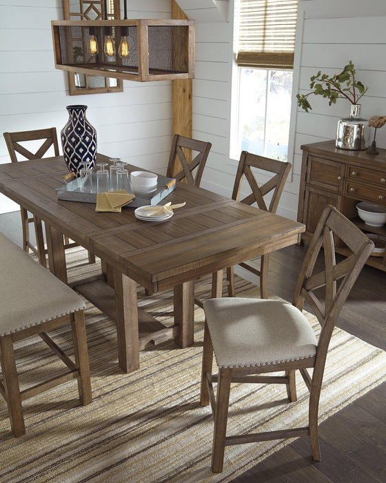 Moriville Counter Height Dining Set - Carl's Furniture (Garden City, KS)