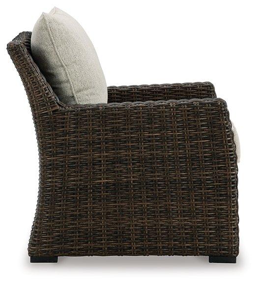 Brook Ranch Outdoor Lounge Chair with Cushion - Carl's Furniture (Garden City, KS)