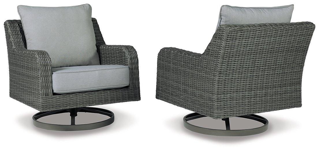 Elite Park Outdoor Swivel Lounge with Cushion - Carl's Furniture (Garden City, KS)