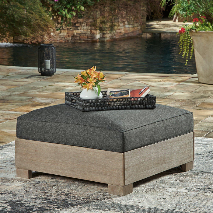 Citrine Park Outdoor Ottoman with Cushion - Carl's Furniture (Garden City, KS)