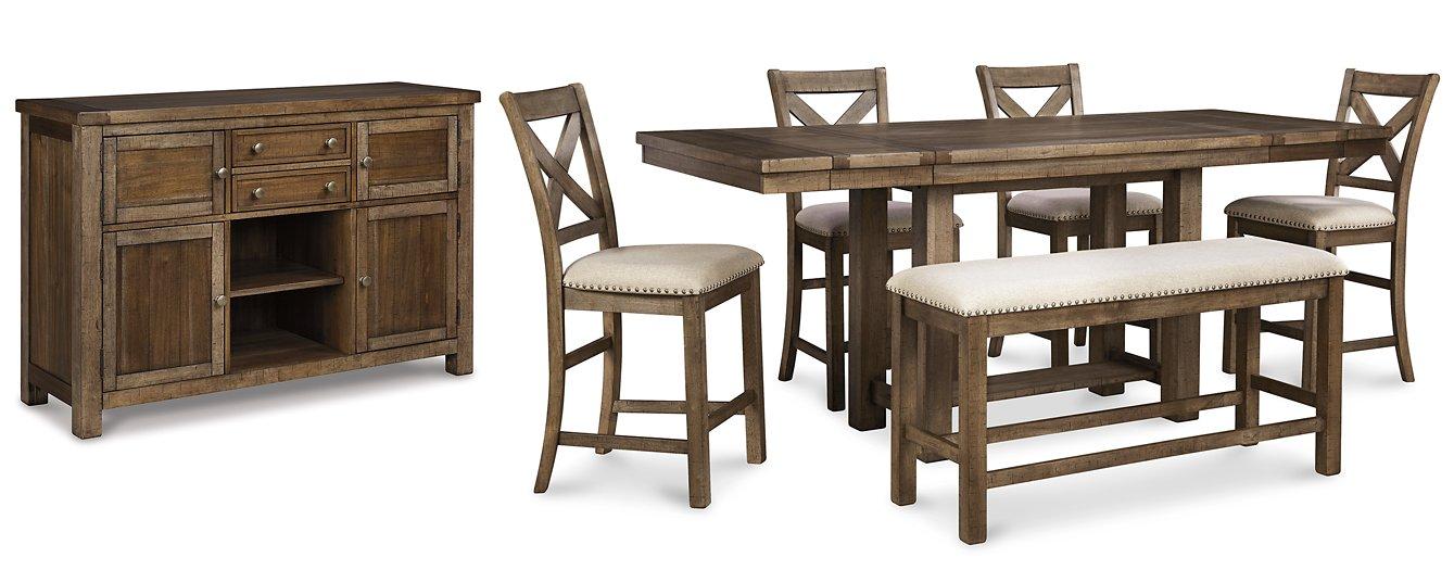 Moriville Counter Height Dining Set - Carl's Furniture (Garden City, KS)