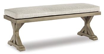 Beachcroft Outdoor Bench with Cushion - Carl's Furniture (Garden City, KS)