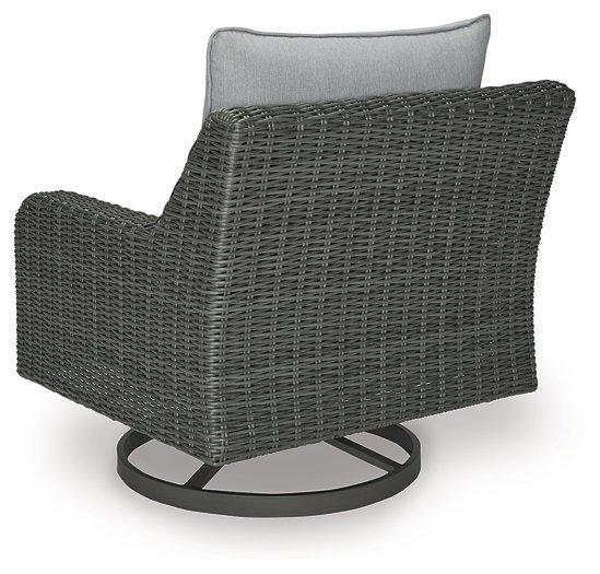 Elite Park Outdoor Swivel Lounge with Cushion - Carl's Furniture (Garden City, KS)