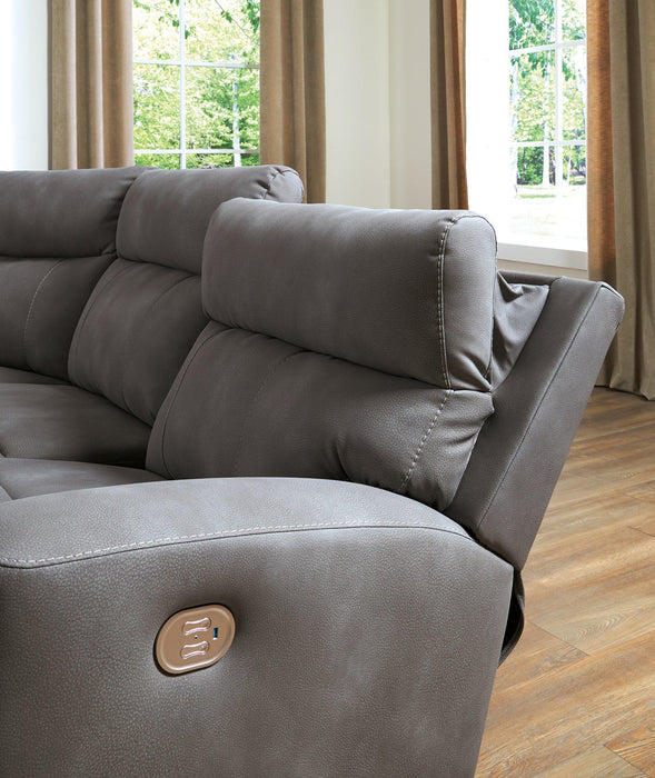 Next-Gen DuraPella Power Reclining Sectional Loveseat - Carl's Furniture (Garden City, KS)