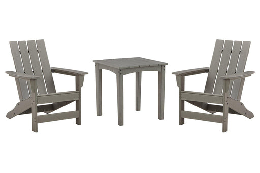 Visola Outdoor Adirondack Chair Set with End Table - Carl's Furniture (Garden City, KS)