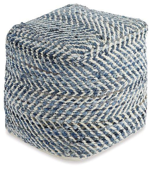 Chevron Pouf - Carl's Furniture (Garden City, KS)