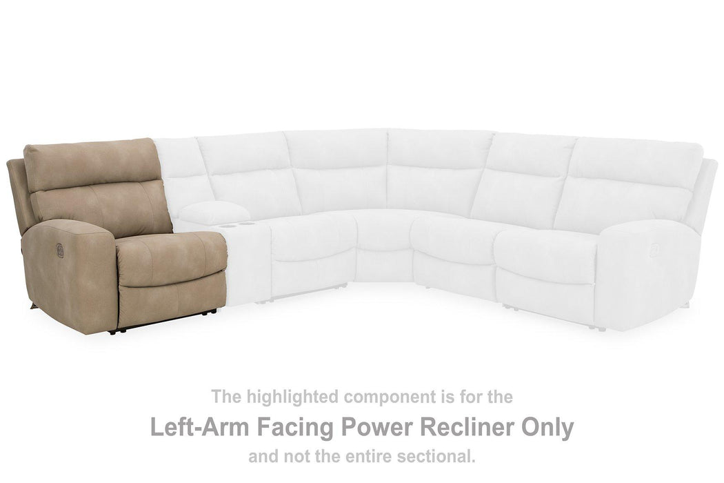 Next-Gen DuraPella Power Reclining Sectional Loveseat with Console - Carl's Furniture (Garden City, KS)