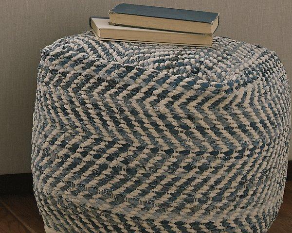 Chevron Pouf - Carl's Furniture (Garden City, KS)