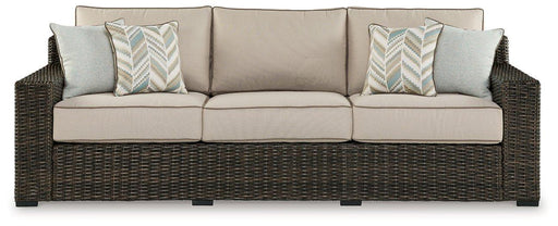 Coastline Bay Outdoor Sofa with Cushion - Carl's Furniture (Garden City, KS)