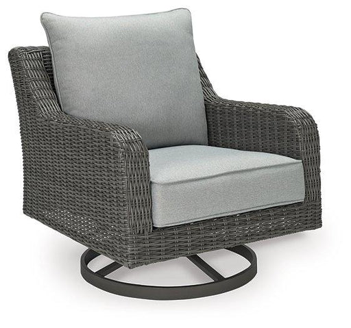 Elite Park Outdoor Swivel Lounge with Cushion - Carl's Furniture (Garden City, KS)