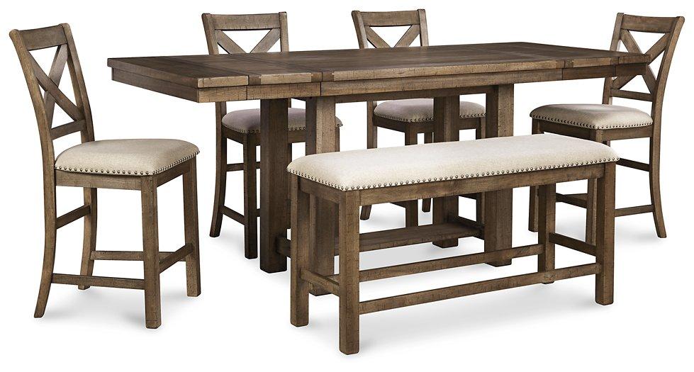 Moriville Counter Height Dining Set - Carl's Furniture (Garden City, KS)