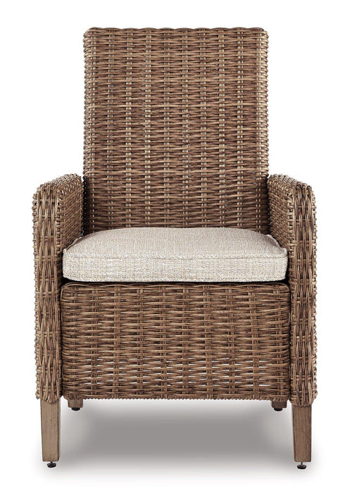 Beachcroft Outdoor Arm Chair with Cushion (Set of 2) - Carl's Furniture (Garden City, KS)
