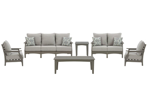 Visola Outdoor Sofa and Loveseat Set - Carl's Furniture (Garden City, KS)