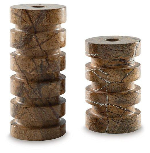 Emsleyfield Candle Holder Set (Set of 2) - Carl's Furniture (Garden City, KS)