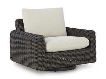 Kimora Outdoor Swivel Lounge Chair - Carl's Furniture (Garden City, KS)