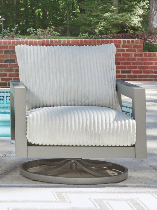 Hurley Park Outdoor Swivel Chair with Cushion - Carl's Furniture (Garden City, KS)
