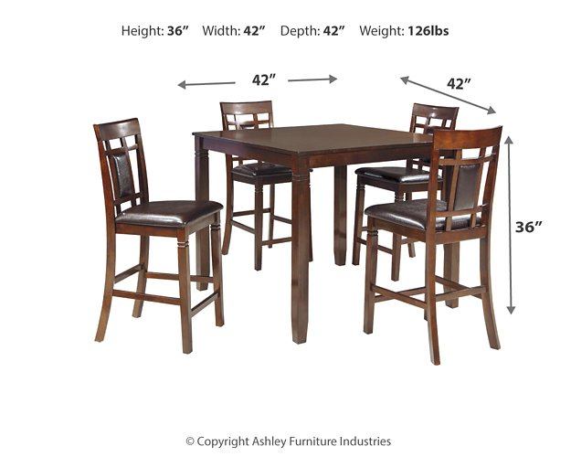 Bennox Counter Height Dining Table and Bar Stools (Set of 5) - Carl's Furniture (Garden City, KS)