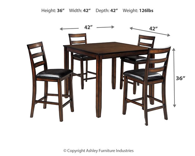 Coviar Counter Height Dining Table and Bar Stools (Set of 5) - Carl's Furniture (Garden City, KS)