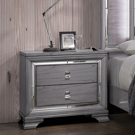 Alanis Light Gray Night Stand - Carl's Furniture (Garden City, KS)