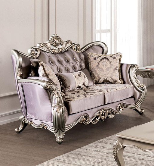 Albacete Loveseat Campage & Walnut - Carl's Furniture (Garden City, KS)