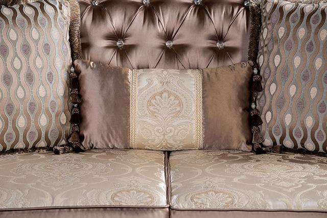 Albacete Sofa Campage & Walnut - Carl's Furniture (Garden City, KS)