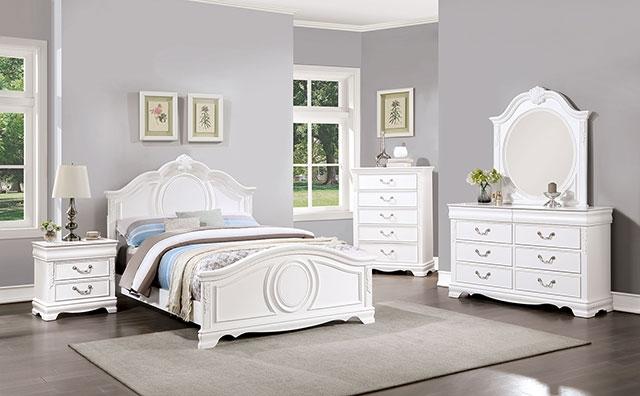 ALECIA Twin & Full Bed, White - Carl's Furniture (Garden City, KS)