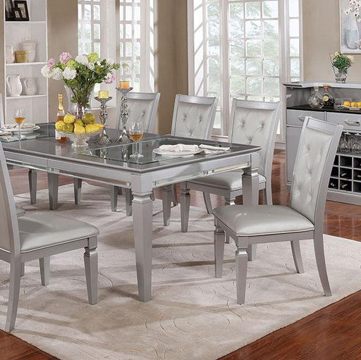 Alena Silver Dining Table - Carl's Furniture (Garden City, KS)