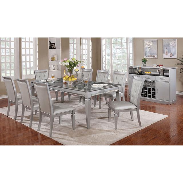 Alena Silver Dining Table - Carl's Furniture (Garden City, KS)