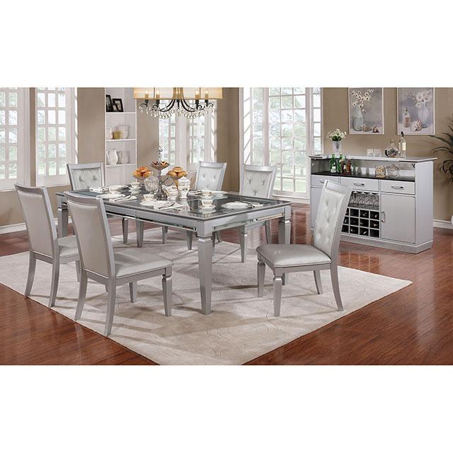 Alena Silver Dining Table - Carl's Furniture (Garden City, KS)