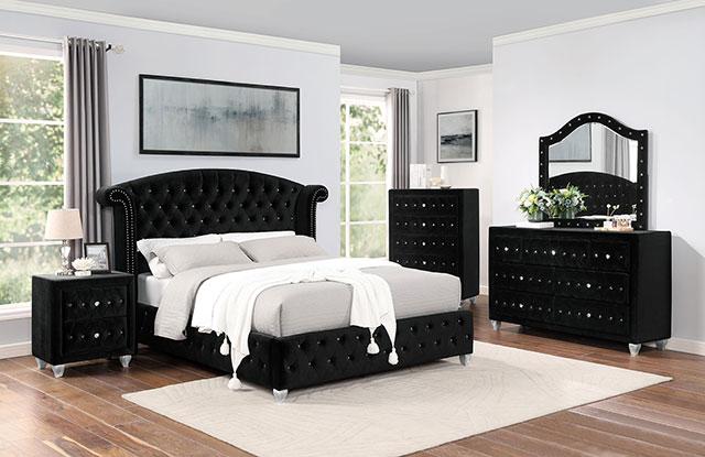 Zohar Bed Black & Pink - Carl's Furniture (Garden City, KS)