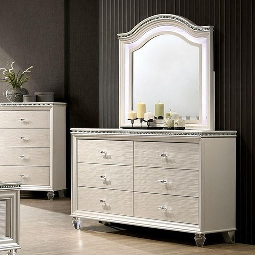 ALLIE Dresser Beige & Rose Gold - Carl's Furniture (Garden City, KS)