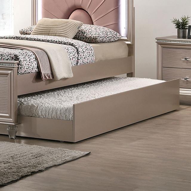 ALLIE Trundle Beige & Rose Gold - Carl's Furniture (Garden City, KS)
