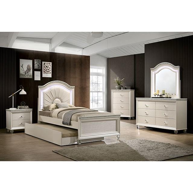 ALLIE Twin & Full Rose Gold Bed - Carl's Furniture (Garden City, KS)